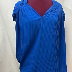 Ted Baker Royal Blue Pleated Blouse
